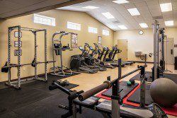 indoor gym with exercise equipment - The Ranch at Dove Tree